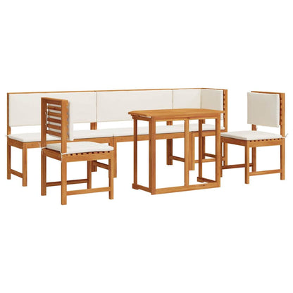 Set Bistro da Giardino 6 pcs Marrone legno massello di acacia