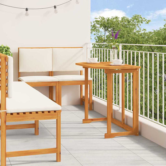 Set Bistro da Giardino 5 pcs Marrone legno massello di acacia