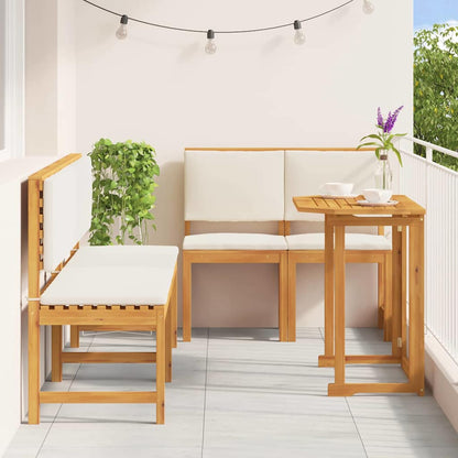 Set Bistro da Giardino 5 pcs Marrone legno massello di acacia