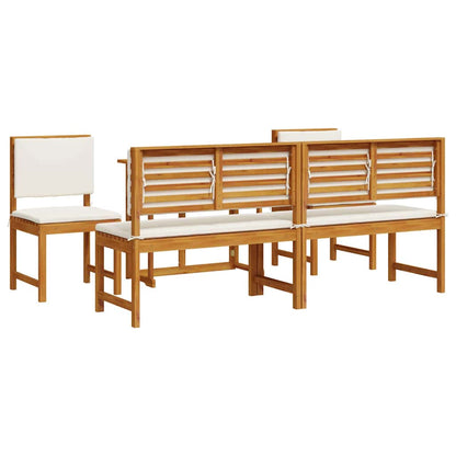 Set Bistro da Giardino 5 pcs Marrone legno massello di acacia