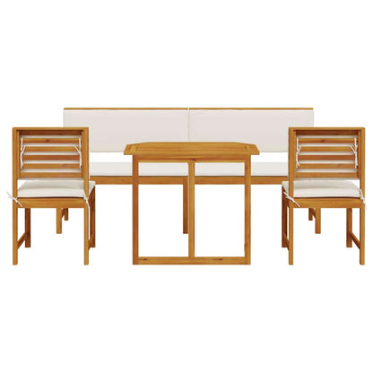 Set Bistro da Giardino 5 pcs Marrone legno massello di acacia