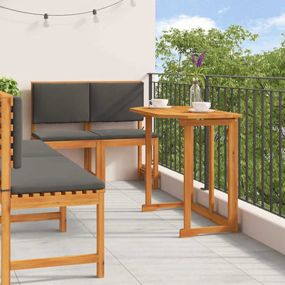 Set Bistro da Giardino 5 pcs Marrone legno massello di acacia