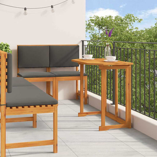 Set Bistro da Giardino 5 pcs Marrone legno massello di acacia