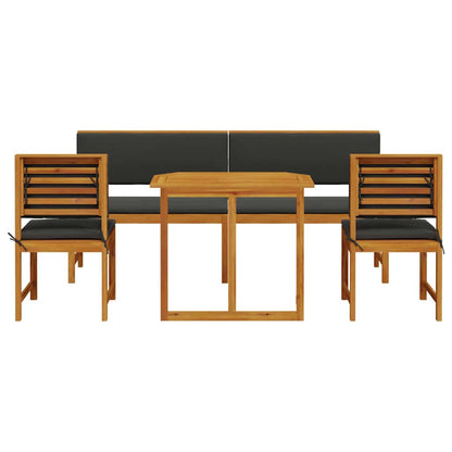 Set Bistro da Giardino 5 pcs Marrone legno massello di acacia