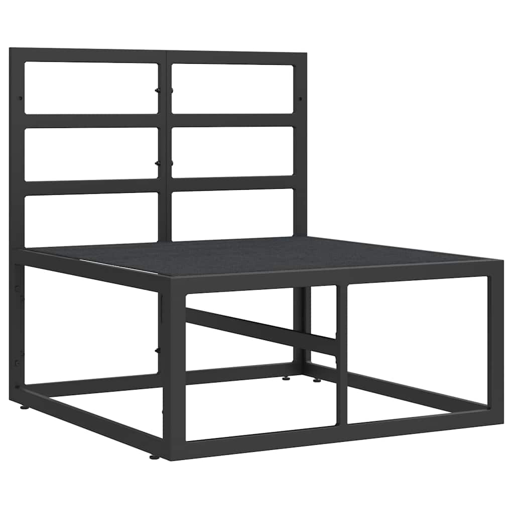 Mobili da Esterno con cuscino con cuscino Nero Alluminio - homemem39