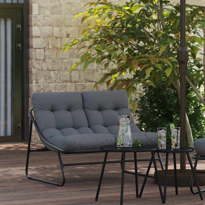Arredamento da Giardino con cuscino Nero 110 x 81 x 71 cm | homemem39