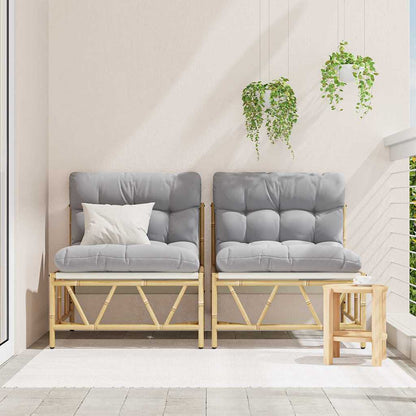 Sedia da Giardino 2 pcs Grigio chiaro 75 x 75 x 71 cm Acciaio - homemem39