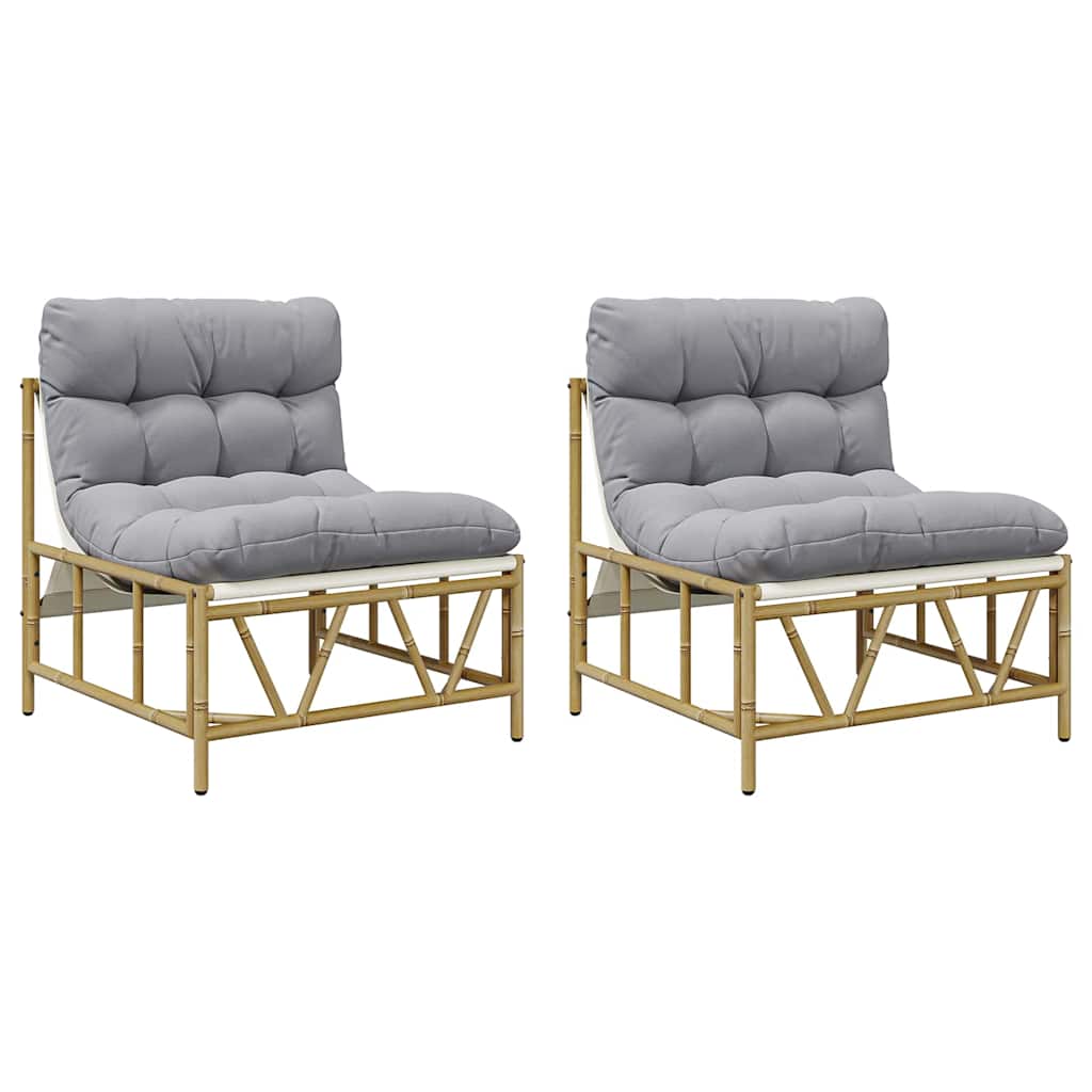 Sedia da Giardino 2 pcs Grigio chiaro 75 x 75 x 71 cm Acciaio - homemem39