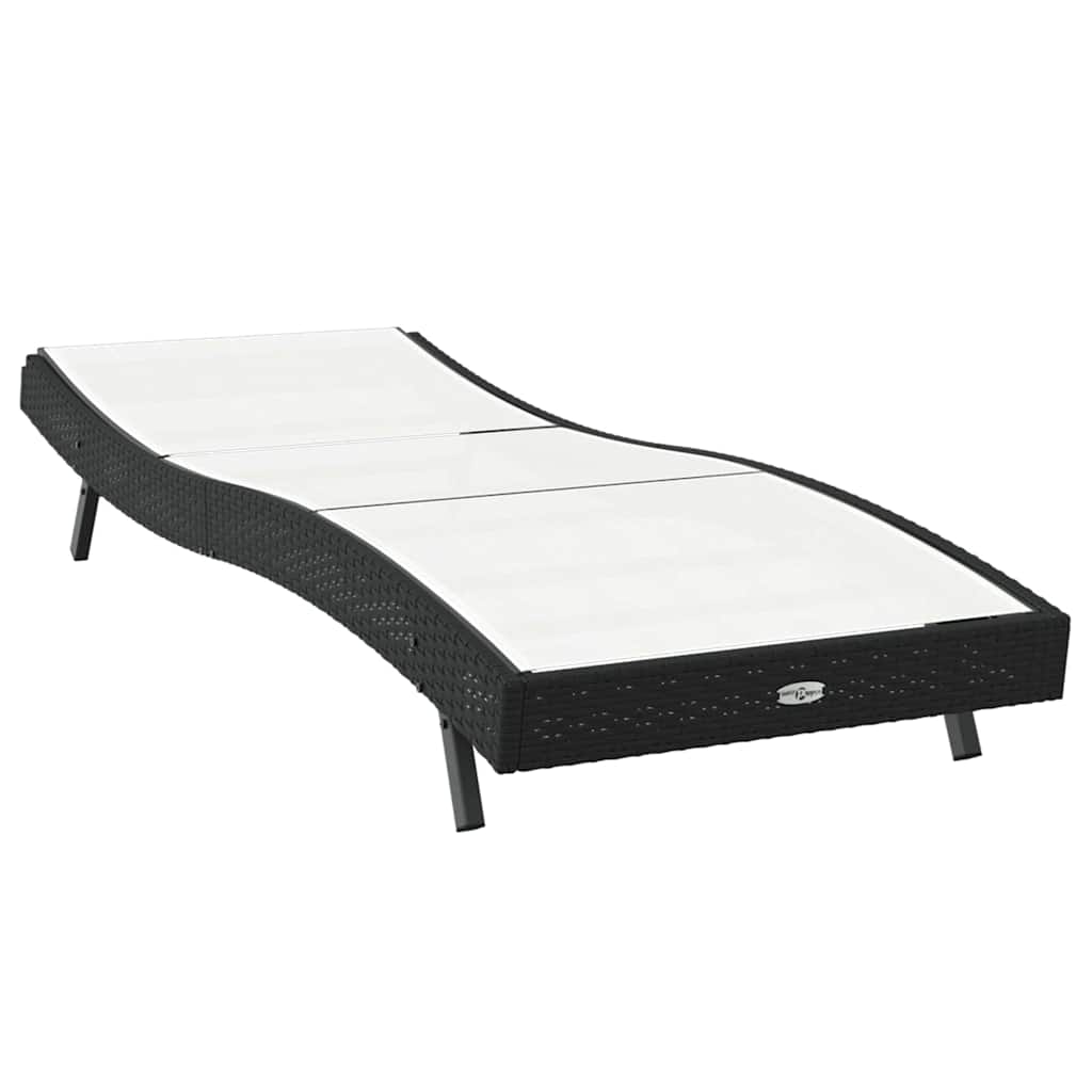 Lettino 1-persona Nero e Bianco 70 x 197 x 82 cm