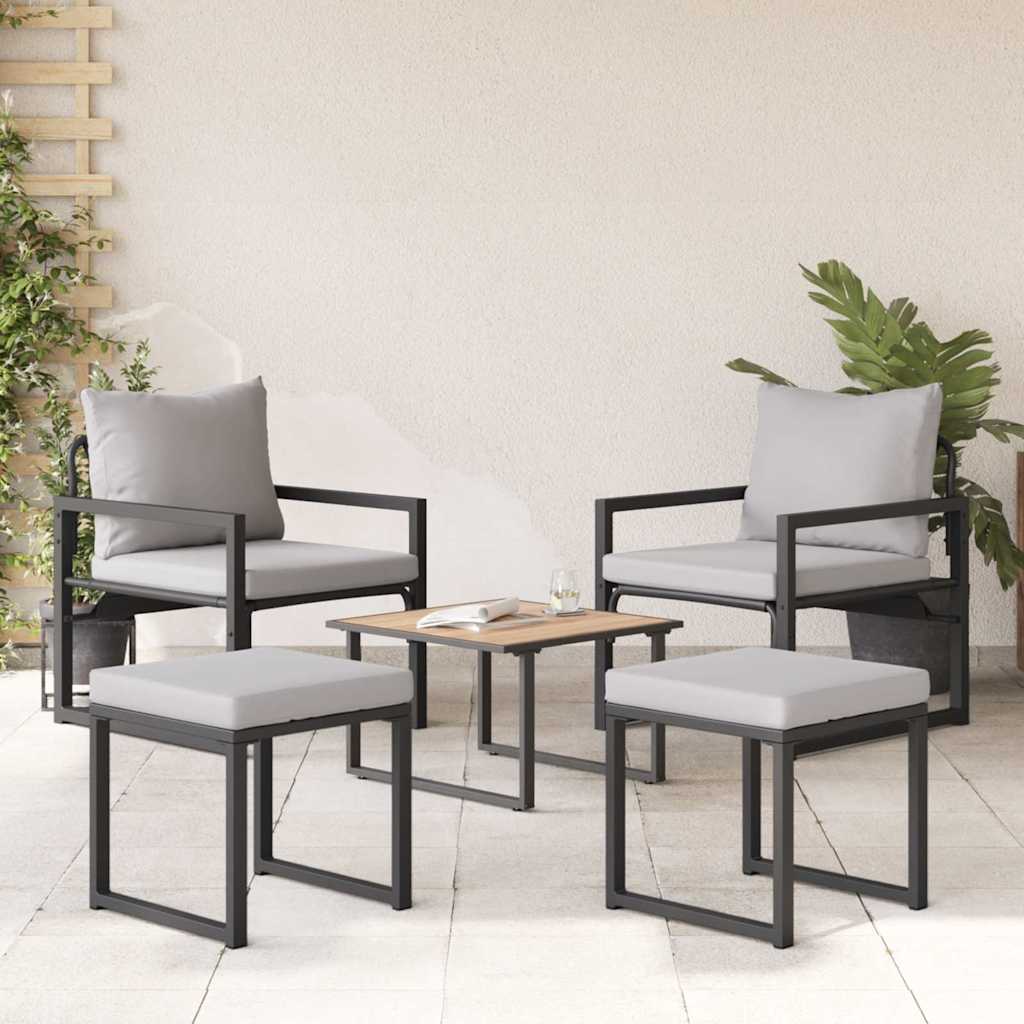 Arredamento da Giardino 4 pcs 2-Numero di posti Grigio chiaro | homemem39