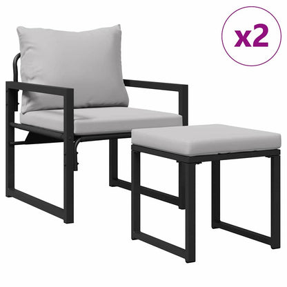 Arredamento da Giardino 4 pcs 2-Numero di posti Grigio chiaro | homemem39