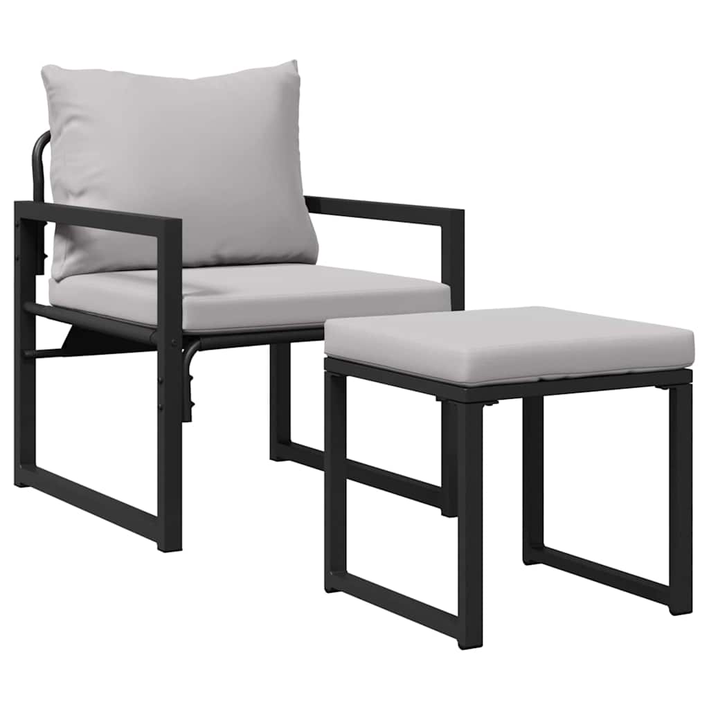 Arredamento da Giardino 4 pcs 2-Numero di posti Grigio chiaro | homemem39