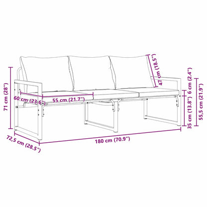Arredamento da Giardino Grigio chiaro 180 x 72,5 x 71 cm | homemem39