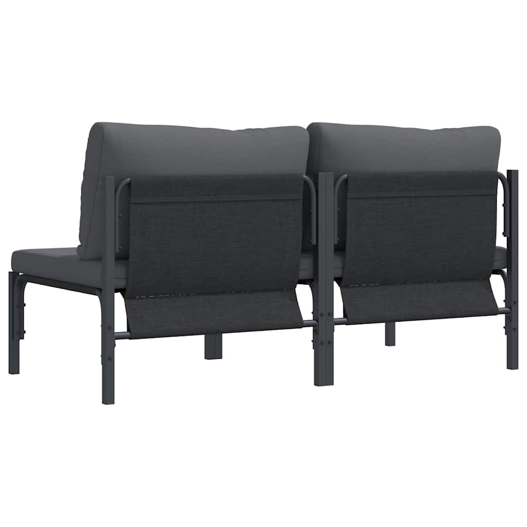 Mobili da Esterno con cuscino con cuscino Antracite Acciaio - homemem39