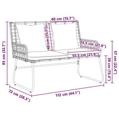 Set da Pranzo per Giardino 3 pcs Nero e antracite - homemem39