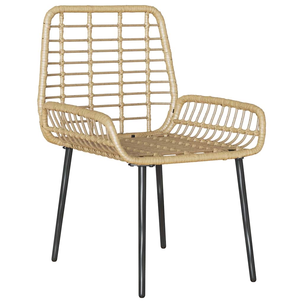 Set da Pranzo per Giardino 3 pcs Marrone e Nero e Panna - homemem39