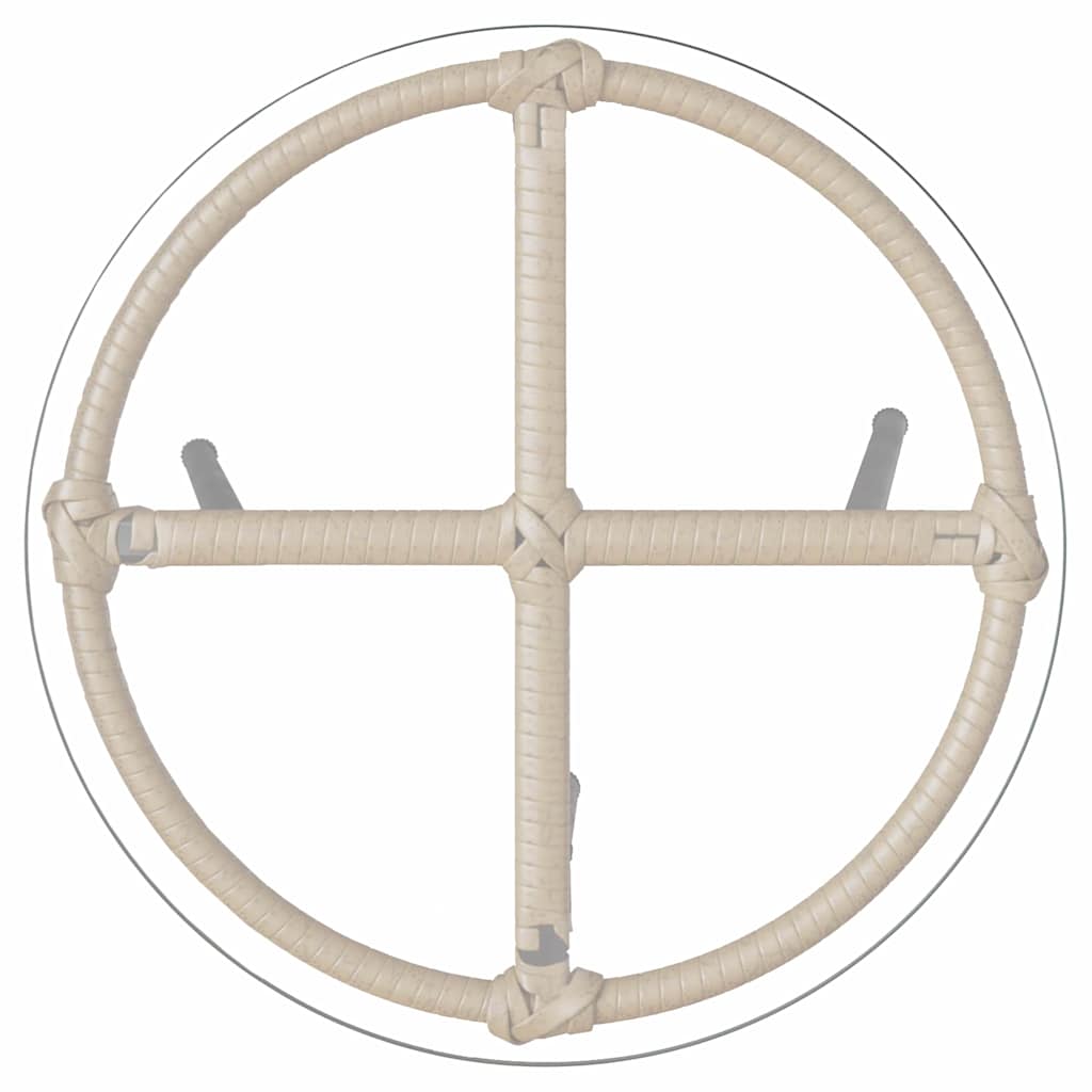 Set da Pranzo per Giardino 3 pcs Marrone e Nero e Panna - homemem39