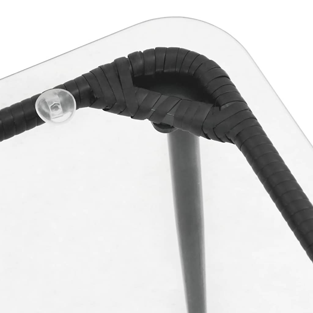 Tavolo da Giardino Nero 80 x 40 x 45.5 cm Poly Rattan