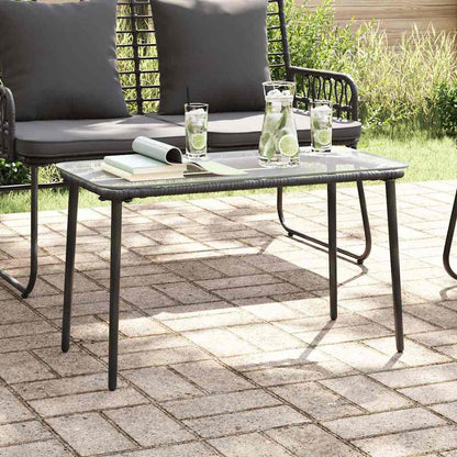Tavolo da Giardino Nero 80 x 40 x 45.5 cm Poly Rattan