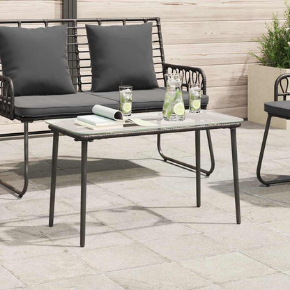 Tavolo da Giardino Nero 80 x 40 x 45.5 cm Poly Rattan