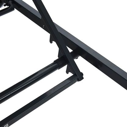 Lettini da sole con tavolo 2-persona 3 pcs Nero e antracite