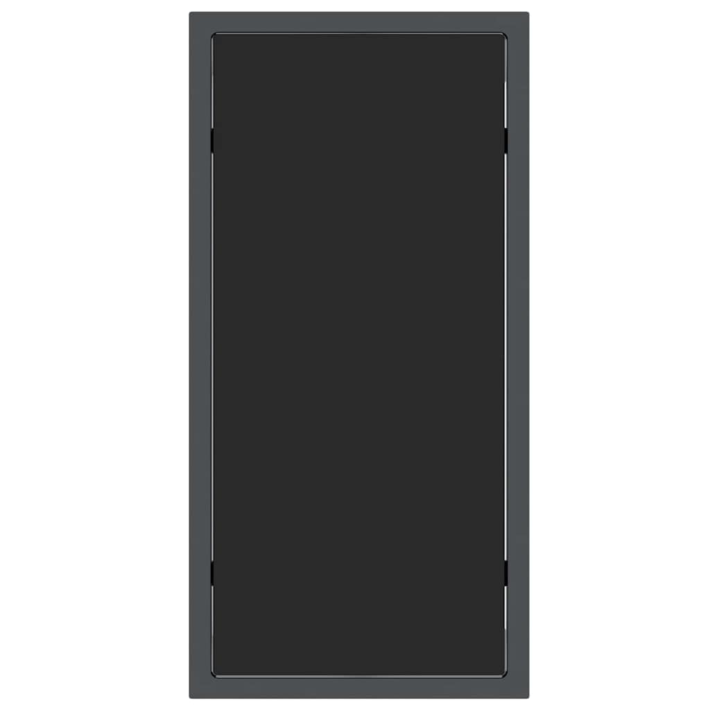 Lettini da sole con tavolo 2-persona 3 pcs Nero e antracite