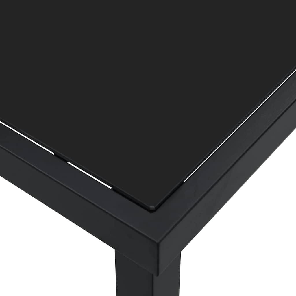 Tavolo da Giardino Nero 200 x 80 x 73 cm Metallo | homemem39