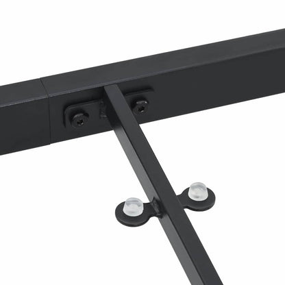 Tavolo da Giardino Nero 200 x 80 x 73 cm Metallo | homemem39