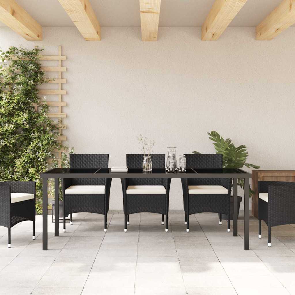 Tavolo da Giardino Nero 200 x 80 x 73 cm Metallo | homemem39