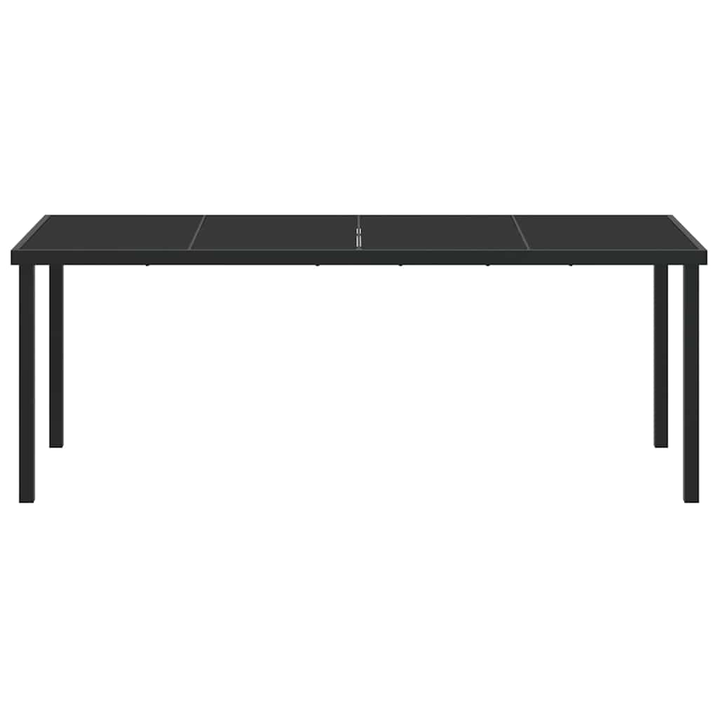 Tavolo da Giardino Nero 200 x 80 x 73 cm Metallo | homemem39