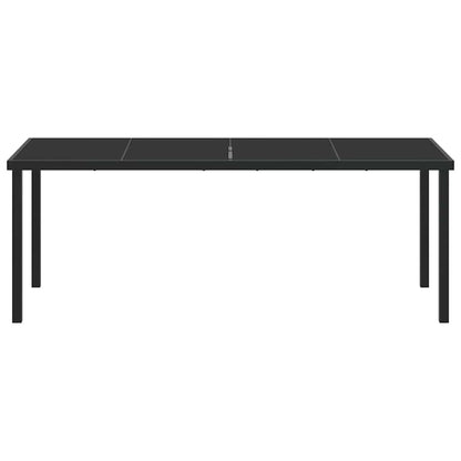 Tavolo da Giardino Nero 200 x 80 x 73 cm Metallo | homemem39