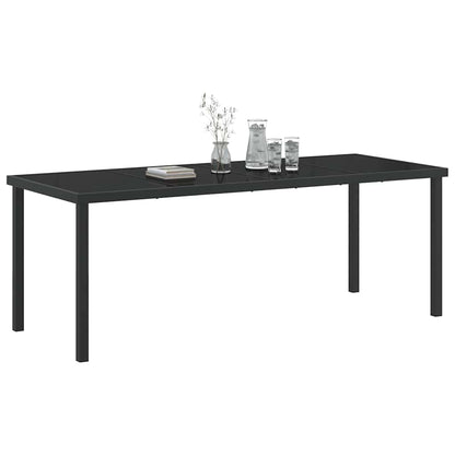 Tavolo da Giardino Nero 200 x 80 x 73 cm Metallo | homemem39