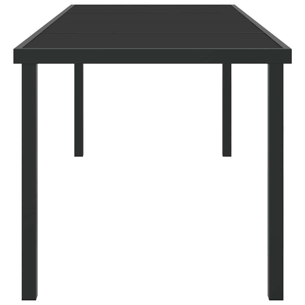 Tavolo da Giardino Nero 200 x 80 x 73 cm Metallo | homemem39