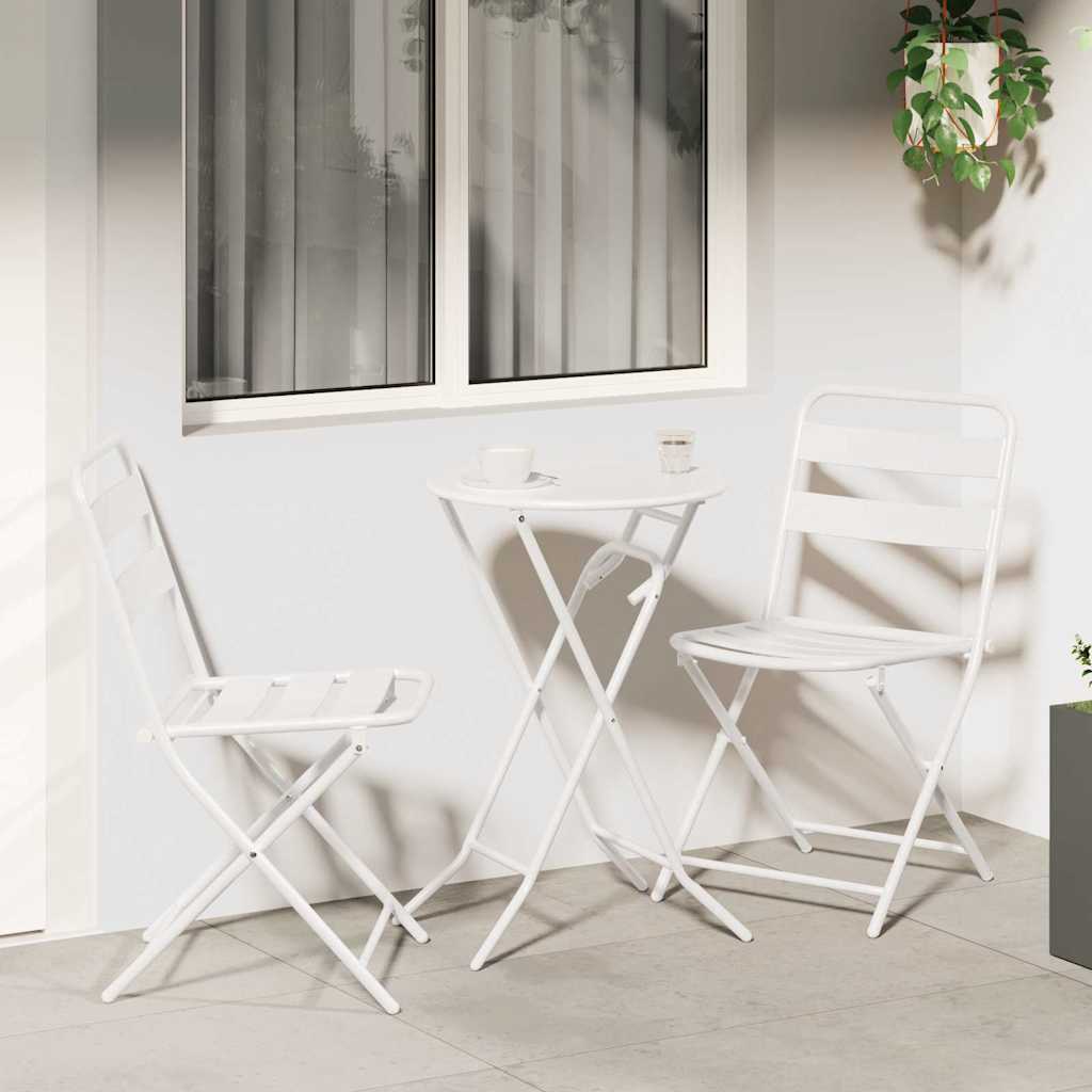 Set bistrot 3 pcs Bianco Acciaio - homemem39
