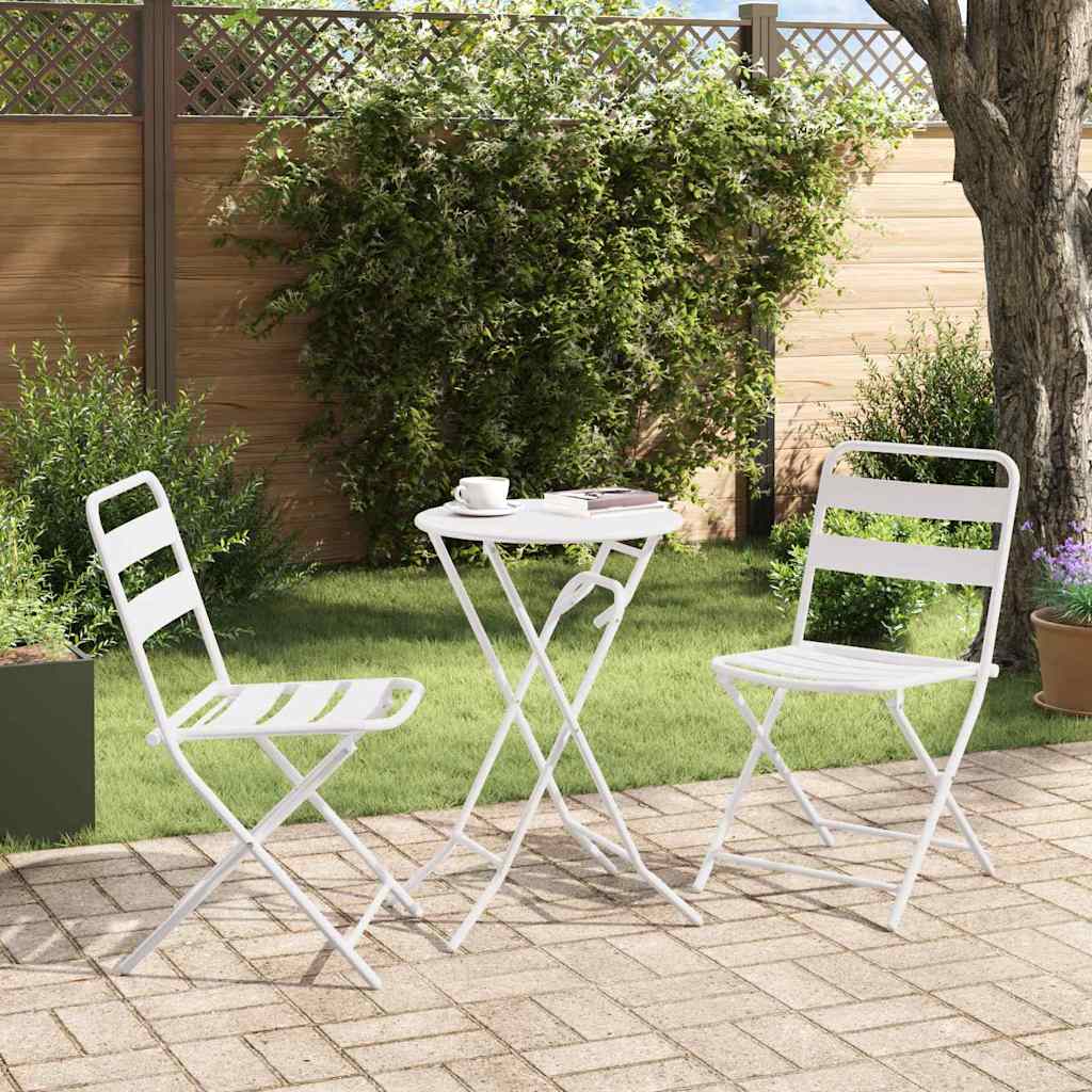 Set bistrot 3 pcs Bianco Acciaio - homemem39