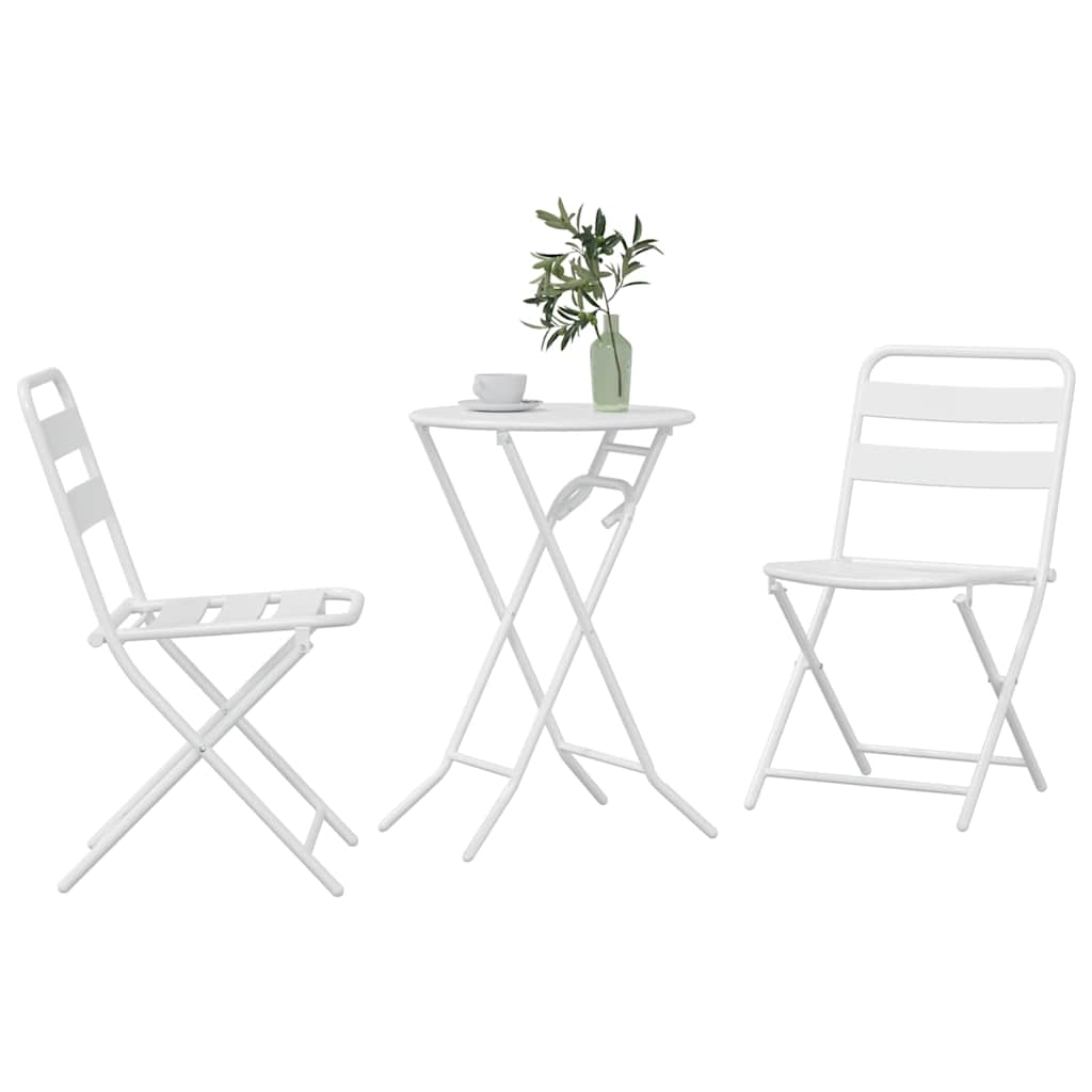 Set bistrot 3 pcs Bianco Acciaio - homemem39