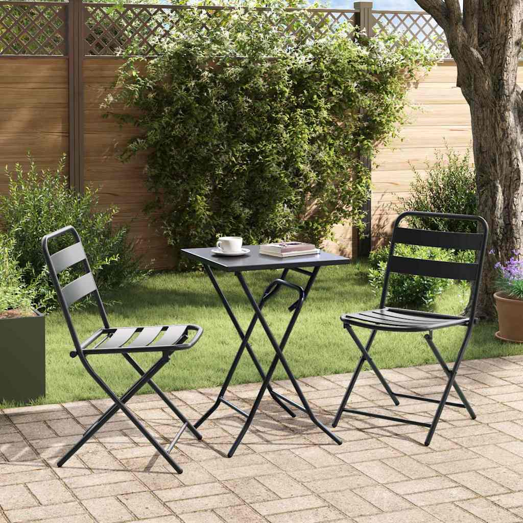 Set bistrot 3 pcs Antracite Acciaio - homemem39