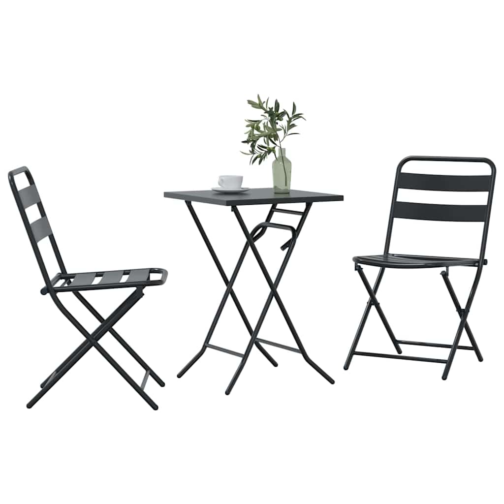 Set bistrot 3 pcs Antracite Acciaio - homemem39