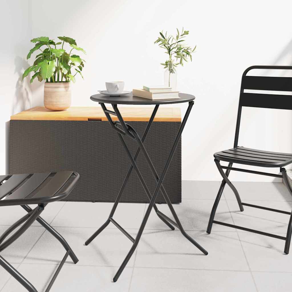 Tavolo da Giardino Antracite 50 x 50 x 72 cm Acciaio