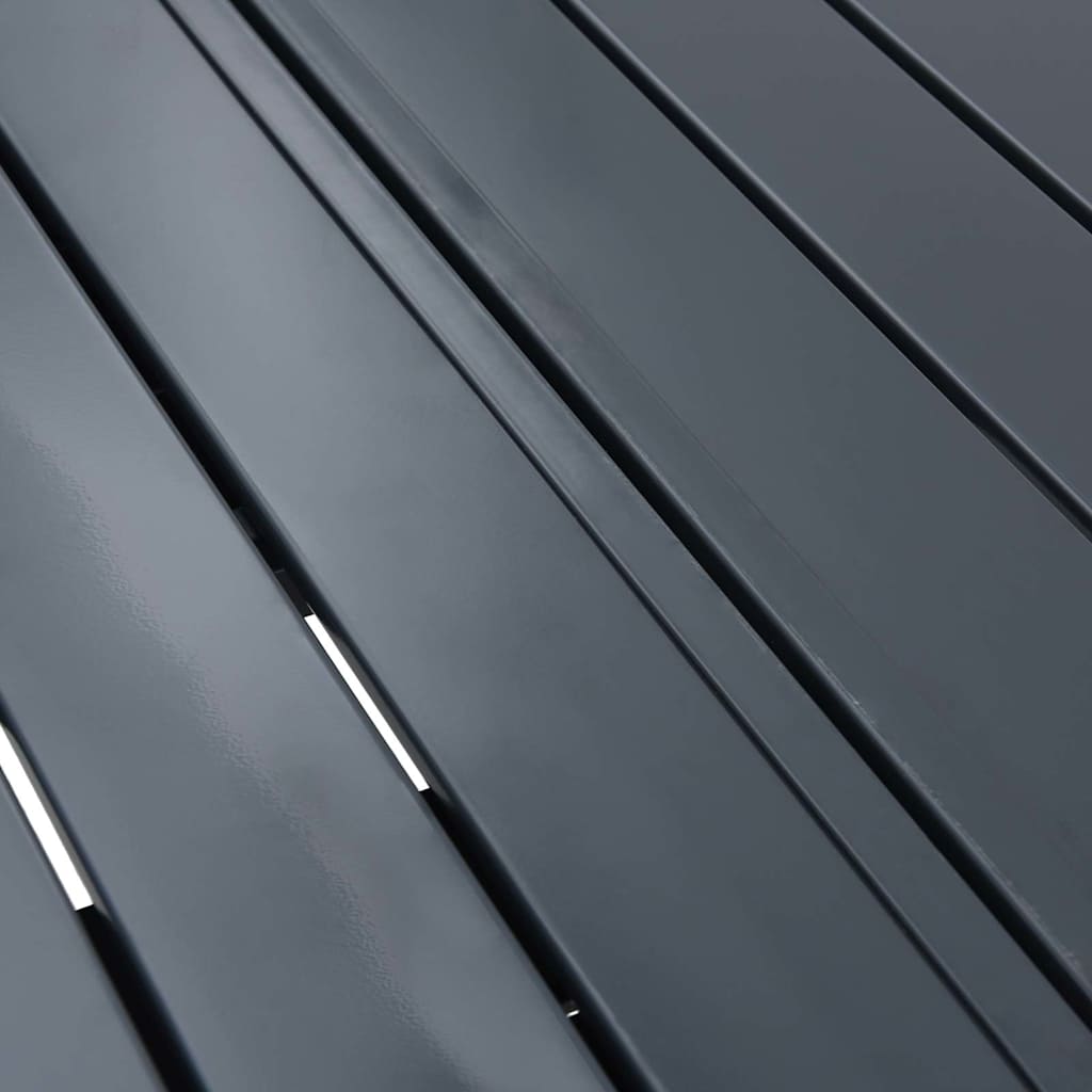 Tavolo allungabile Antracite 180 x 80 x 76 cm Acciaio