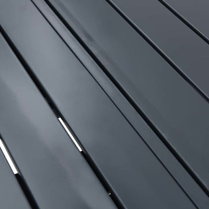 Tavolo allungabile Antracite 180 x 80 x 76 cm Acciaio