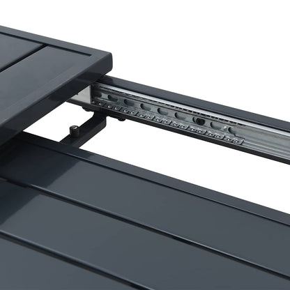 Tavolo allungabile Antracite 180 x 80 x 76 cm Acciaio