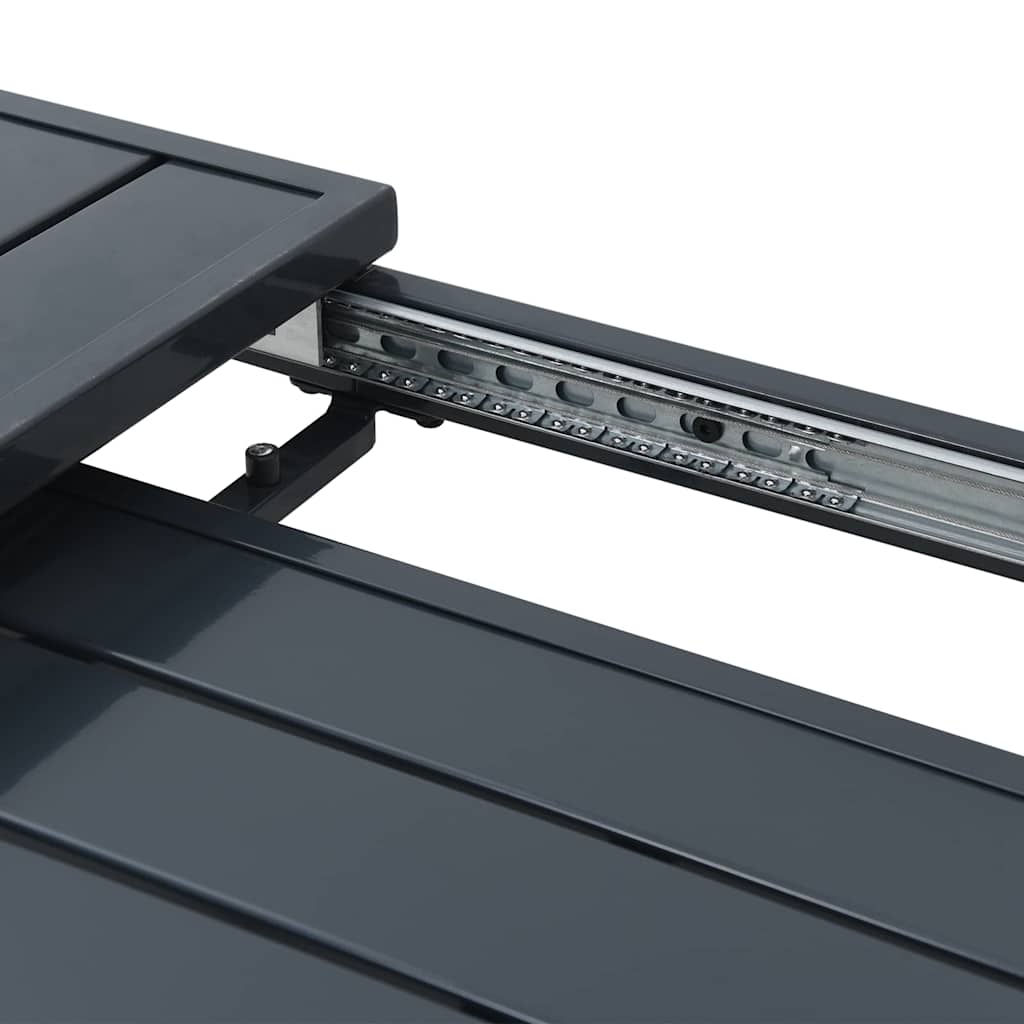 Tavolo allungabile Antracite 180 x 80 x 76 cm Acciaio