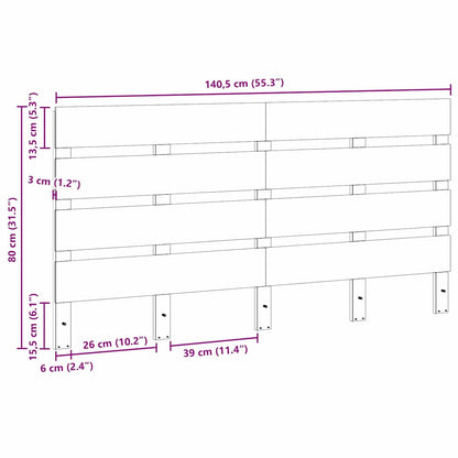 Testiera Marrone 140.5 x 3 x 80 cm Legno di pino massello