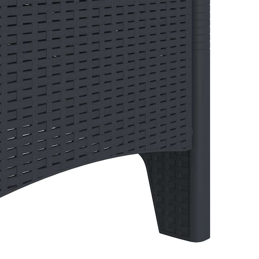 Sedia da Giardino 2 pcs Antracite 53 x 49 x 85 cm PP - homemem39