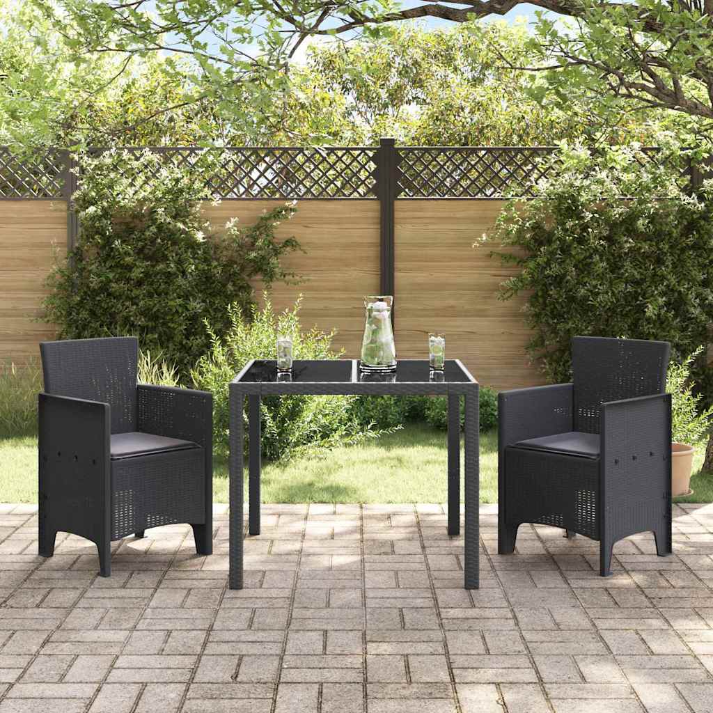 Sedia da Giardino 2 pcs Antracite 53 x 49 x 85 cm PP - homemem39