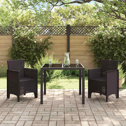 Sedia da Giardino 2 pcs Marrone 53 x 49 x 85 cm PP