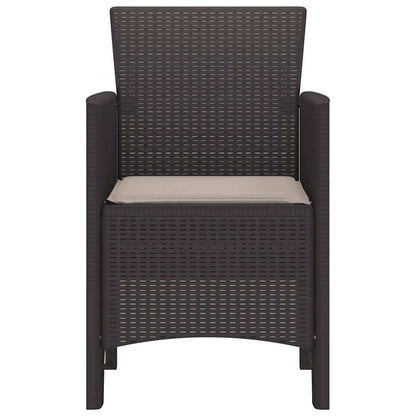 Sedia da Giardino 2 pcs Marrone 53 x 49 x 85 cm PP - homemem39