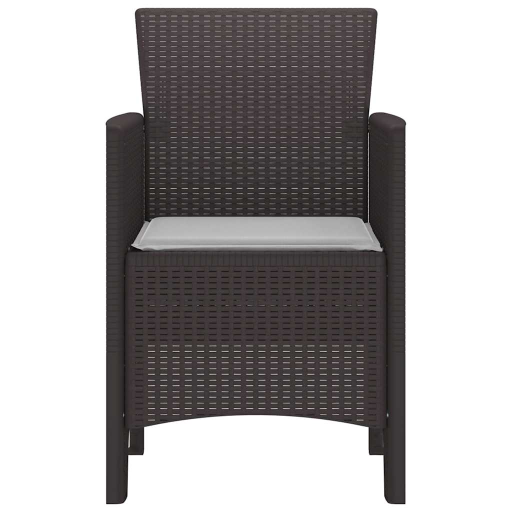 Sedia da Giardino 2 pcs Marrone 53 x 49 x 85 cm PP - homemem39