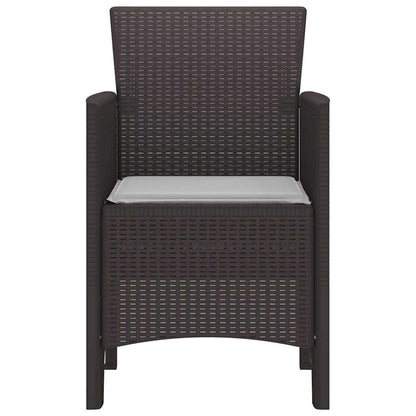 Sedia da Giardino 2 pcs Marrone 53 x 49 x 85 cm PP - homemem39